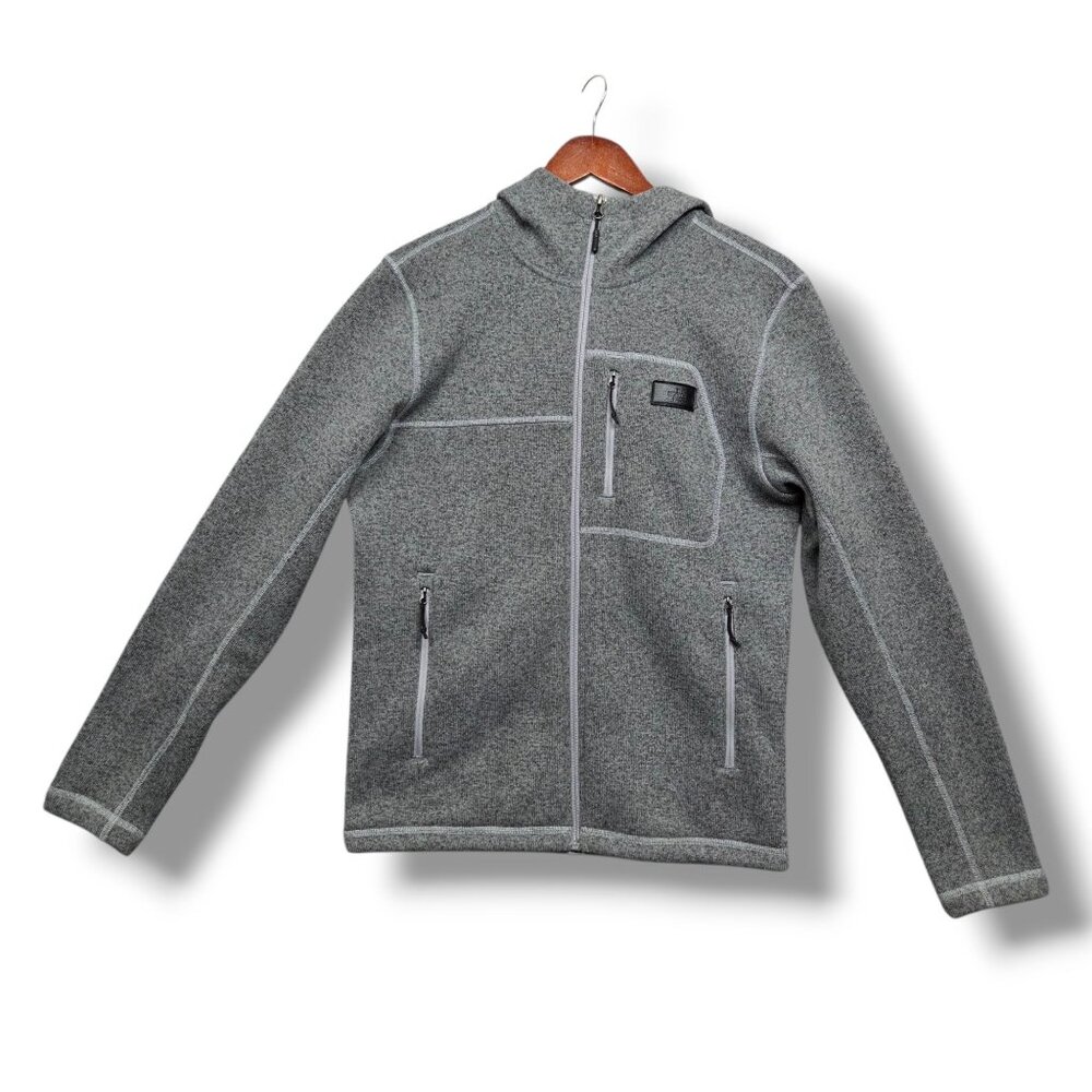 The North Face Gordon Lyons Sweater Knit Zip Hoodie Mens Small Jacket Gray‎
